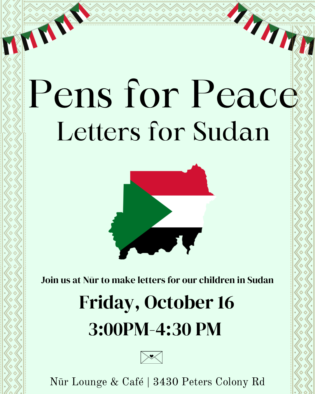 Flyer for Pens for Peace - Sudan